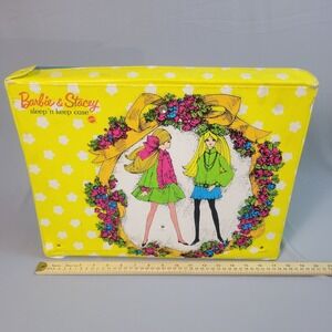 Barbie & Stacey Sleep N Keep Doll Carrying Case Keeper Mattel Vintage 1969